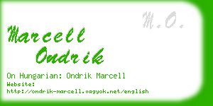 marcell ondrik business card